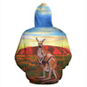 Kangaroo Uluru Australia Zip Up Hoodie - NNK1432-Apparel-PL8386-Hoodie-S-Vibe Cosy™