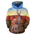 Kangaroo Uluru Australia Zip Up Hoodie - NNK1432-Apparel-PL8386-Zip-up Hoodie-S-Vibe Cosy™