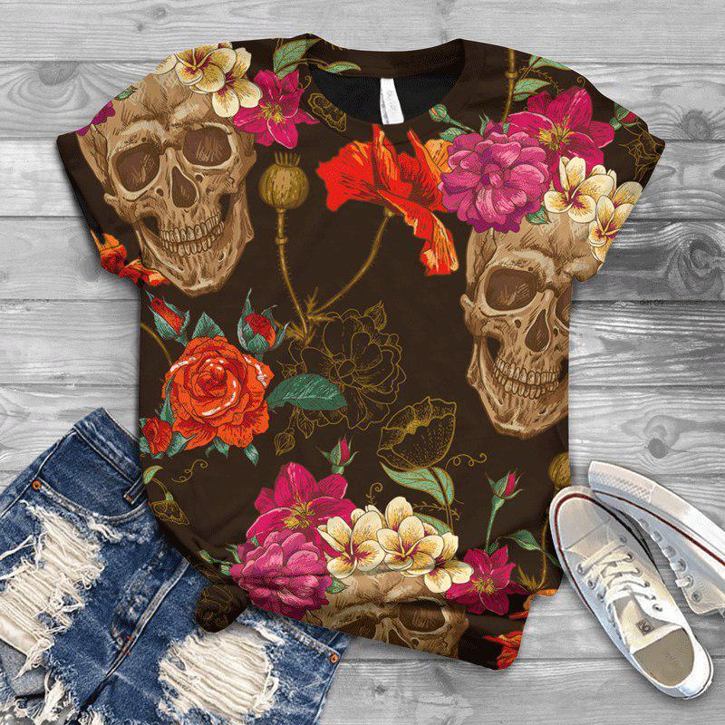 Hippie Skull Flower NNK 222-Apparel-NNK-T-Shirt-S-Vibe Cosy™