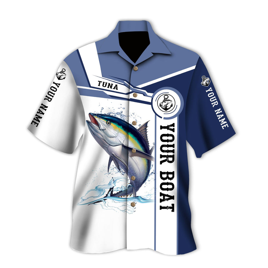 Custom name Tuna fishing Catch and Release 3D Design Fishing Hawaii Shirt