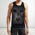 3D All Over Print Black Labrador Face-Apparel-NTT-Tank Top-S-Vibe Cosy™