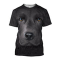 3D All Over Print Black Labrador Face-Apparel-NTT-T-Shirt-S-Vibe Cosy™