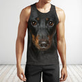 3D All Over Print Dachshund Face-Apparel-NTT-Tank Top-S-Vibe Cosy™