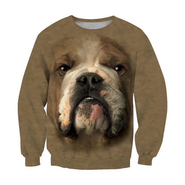 3D All Over Print Bulldog Face-Apparel-NTT-Sweatshirt-S-Vibe Cosy™