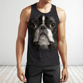 3D All Over Print Boston Terrier Face-Apparel-NTT-Tank Top-S-Vibe Cosy™