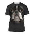 3D All Over Print Boston Terrier Face-Apparel-NTT-T-Shirt-S-Vibe Cosy™