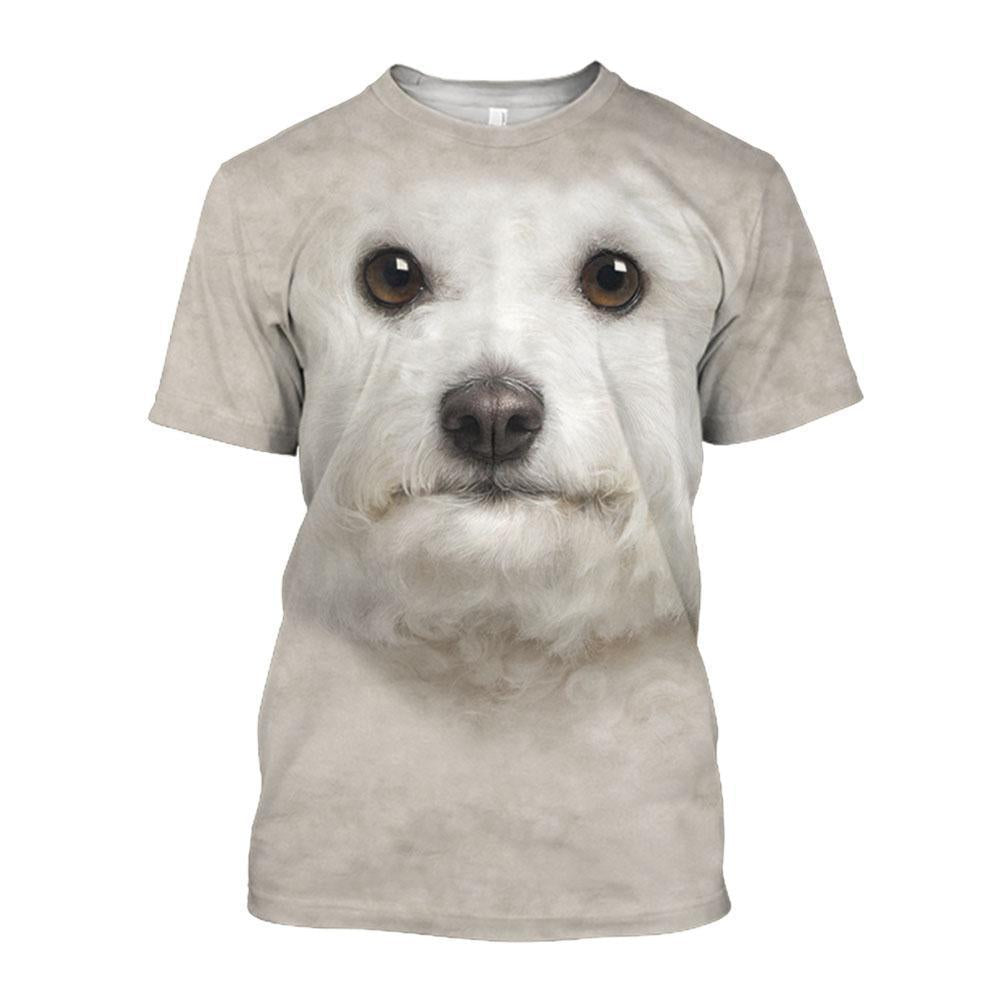 3D All Over Print Bichon Frise Face-Apparel-NTT-T-Shirt-S-Vibe Cosy™