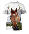 3D All Over Print Christmas Horse-Apparel-NTT-T-Shirt-S-Vibe Cosy™