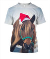 3D All Over Print Christmas Horse-Apparel-NTT-T-Shirt-S-Vibe Cosy™