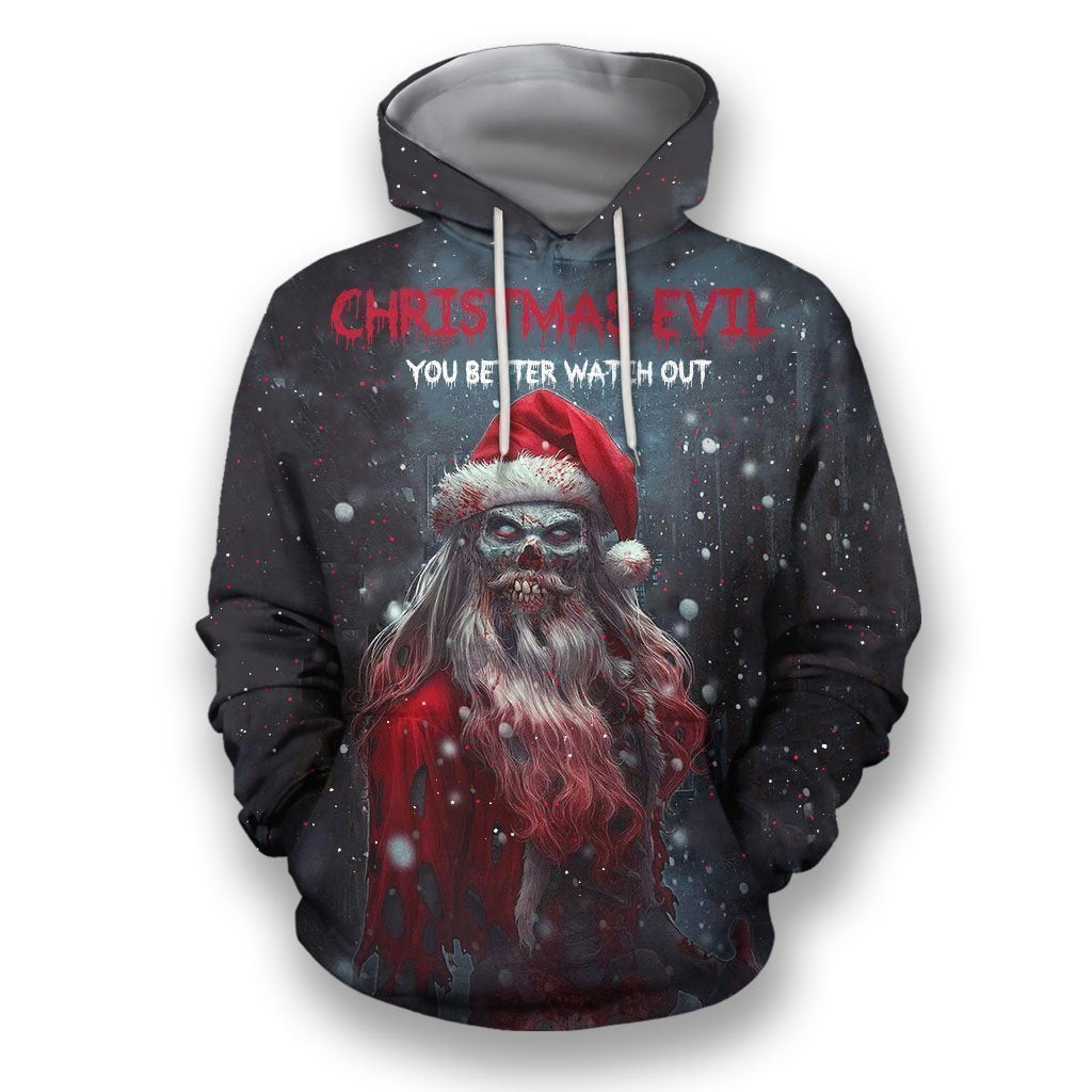 3D All Over Print Christmas Evil Santa-Apparel-NTT-Hoodie-S-Vibe Cosy™