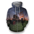 3D All Over Print Amazing Tractor-Apparel-NTT-Zipped Hoodie-S-Vibe Cosy™
