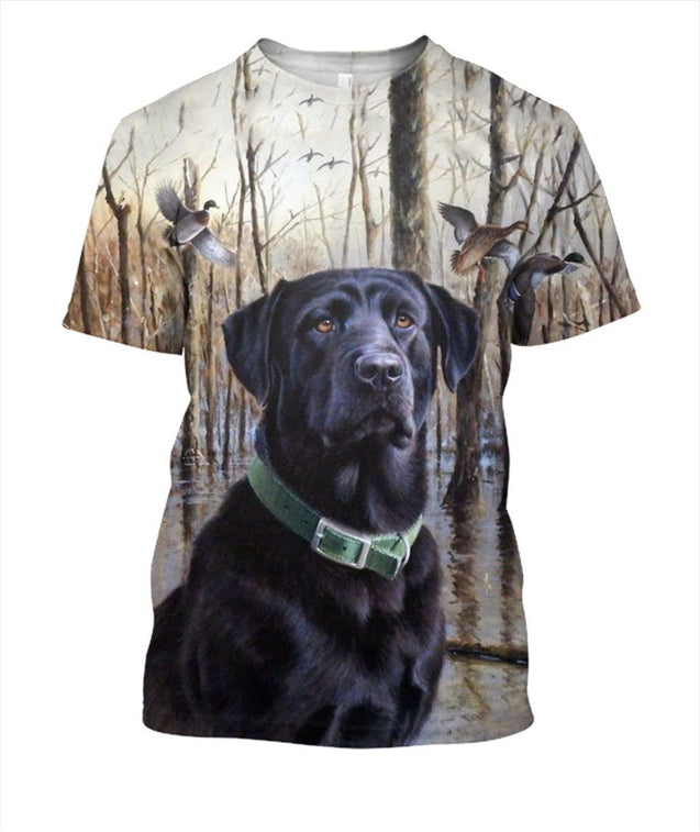 3D All Over Print Black Labrador Retriever-Apparel-NTT-T-Shirt-S-Vibe Cosy™