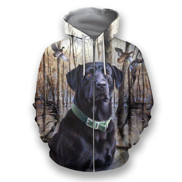3D All Over Print Black Labrador Retriever-Apparel-NTT-ZIPPED HOODIE-S-Vibe Cosy™