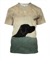 3D All Over Print Black Labrador Retriever With Dragonfly-Apparel-NTT-T-Shirt-S-Vibe Cosy™