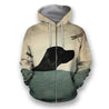 3D All Over Print Black Labrador Retriever With Dragonfly-Apparel-NTT-ZIPPED HOODIE-S-Vibe Cosy™