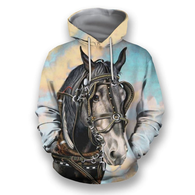 3D All Over Print Black Horse NNK-Apparel-NNK-Hoodie-S-Vibe Cosy™