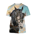 3D All Over Print Black Horse NNK-Apparel-NNK-T-Shirt-S-Vibe Cosy™