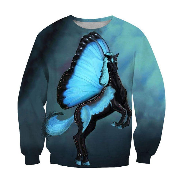 3D All Over Print Butterfly Horse-Apparel-NTT-Sweatshirt-S-Vibe Cosy™