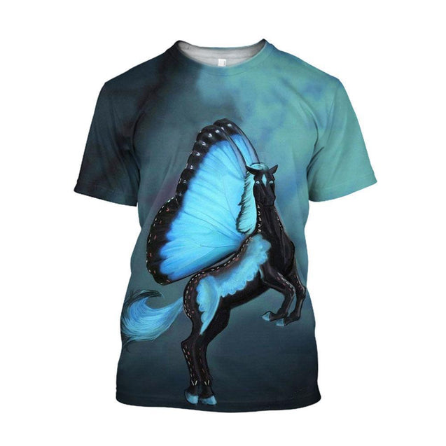 3D All Over Print Butterfly Horse-Apparel-NTT-T-Shirt-S-Vibe Cosy™