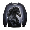 3D All Over Print Black Horse Art-Apparel-NTT-Sweatshirt-S-Vibe Cosy™