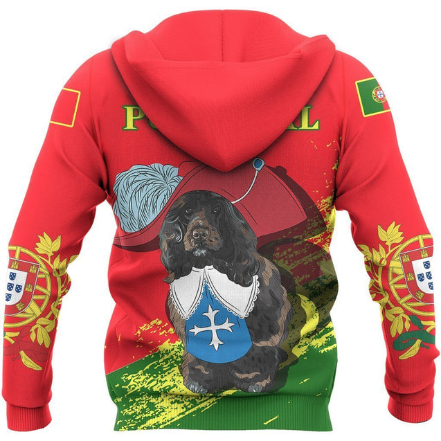 Portugal Special Hoodie Portuguese Water Dog Musketeer NVD1031-Apparel-Dung Van-Hoodie-S-Vibe Cosy™