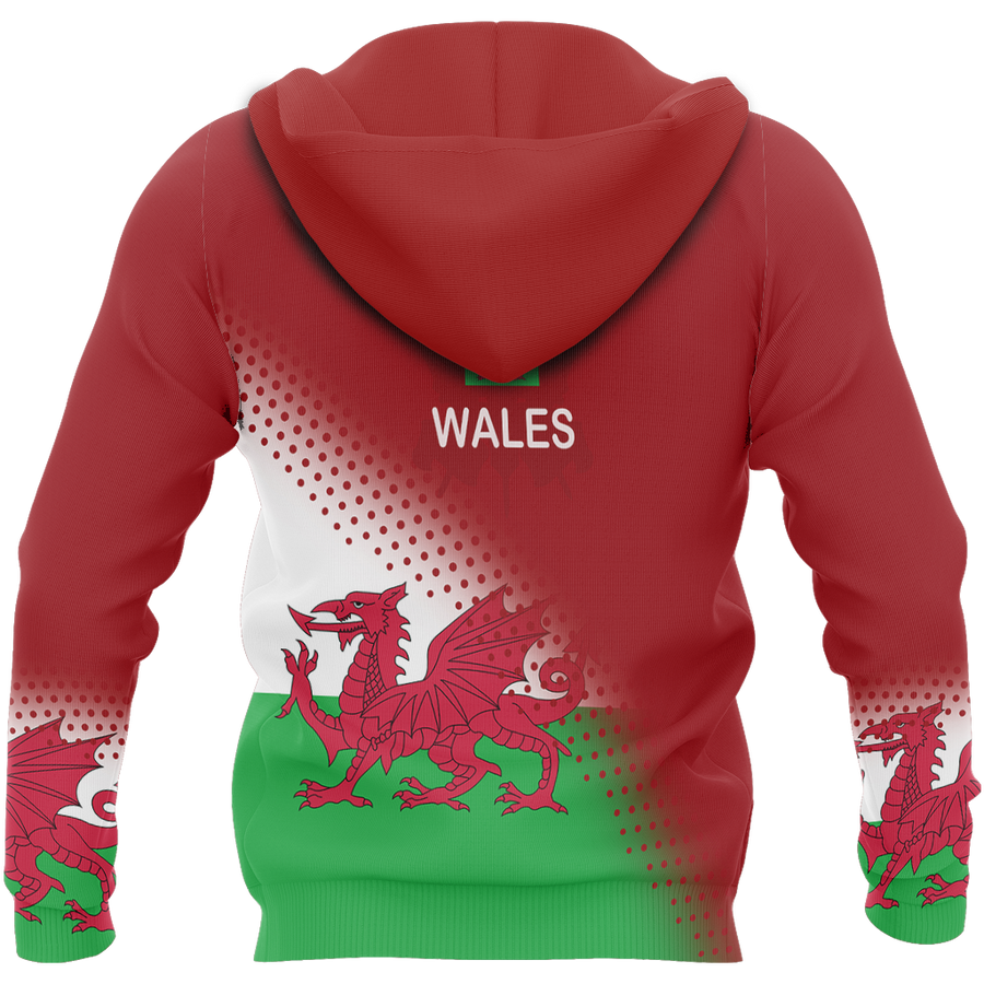 Wales Flag Hoodie Special Version PL-Apparel-PL8386-Hoodie-S-Vibe Cosy™