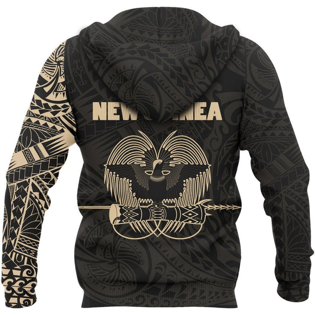 Papua New Guinea in My Heart Tattoo Style Hoodie A7 NVD1080-Apparel-Ocean Hoodie-Hoodie-S-Vibe Cosy™