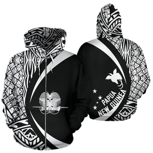 Papua New Guinea Polynesian Zip-Up Hoodie - Circle Style 02 - J4 NVD1097-Apparel-Ocean Hoodie-Zip Hoodie-S-Vibe Cosy™