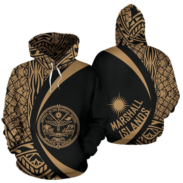 Marshall Islands Polynesian Hoodie - Circle NVD1176-Apparel-Amazing Hoodie-Hoodie-S-Vibe Cosy™