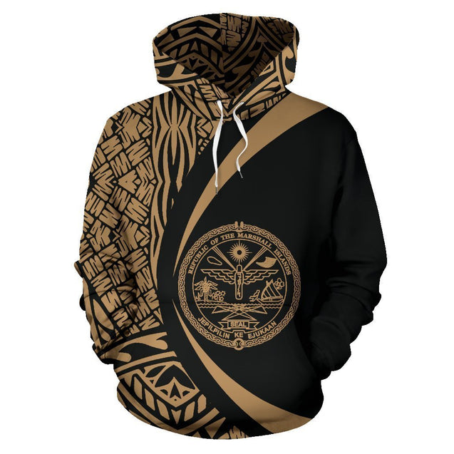 Marshall Islands Polynesian Hoodie - Circle NVD1176-Apparel-Amazing Hoodie-Hoodie-S-Vibe Cosy™