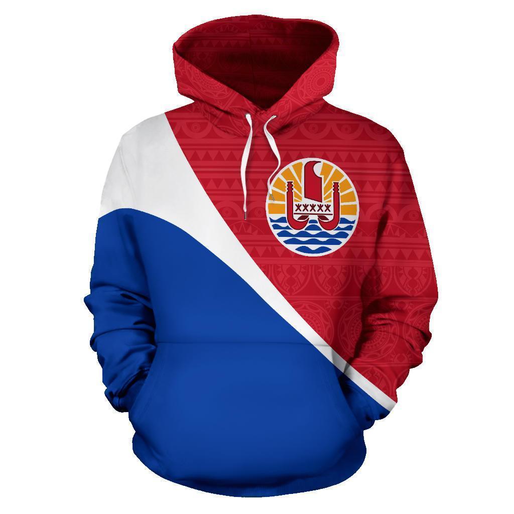 Tahiti French Polynesia All Over Hoodie - Split Style NVD1201-Apparel-Dung Van-Hoodie-S-Vibe Cosy™