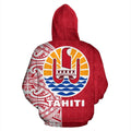 Tahiti All Over Hoodie - Polynesian Shoulder Style NVD1202-Apparel-Dung Van-Hoodie-S-Vibe Cosy™