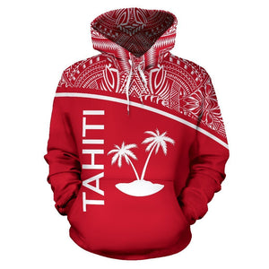 Tahiti All Over Hoodie - Polynesia Curve Style NVD1216-Apparel-Dung Van-Hoodie-S-Vibe Cosy™