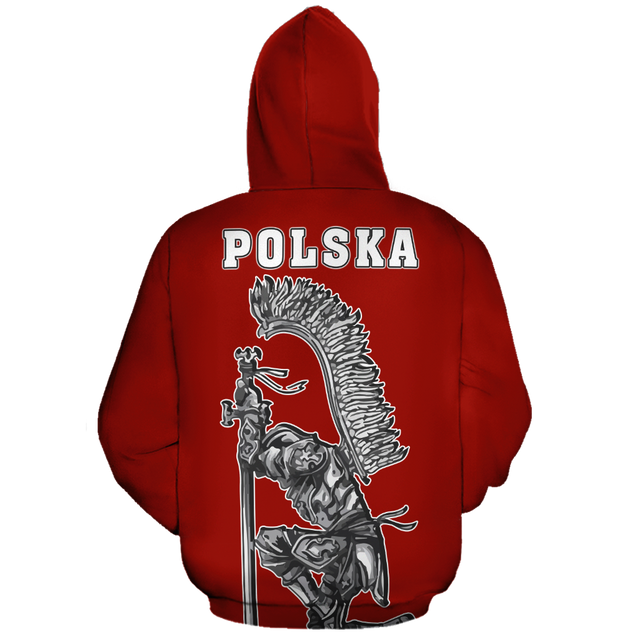 Poland In Me All Over Hoodie Red NVD1238 !-Apparel-Dung Van-Hoodie-S-Vibe Cosy™