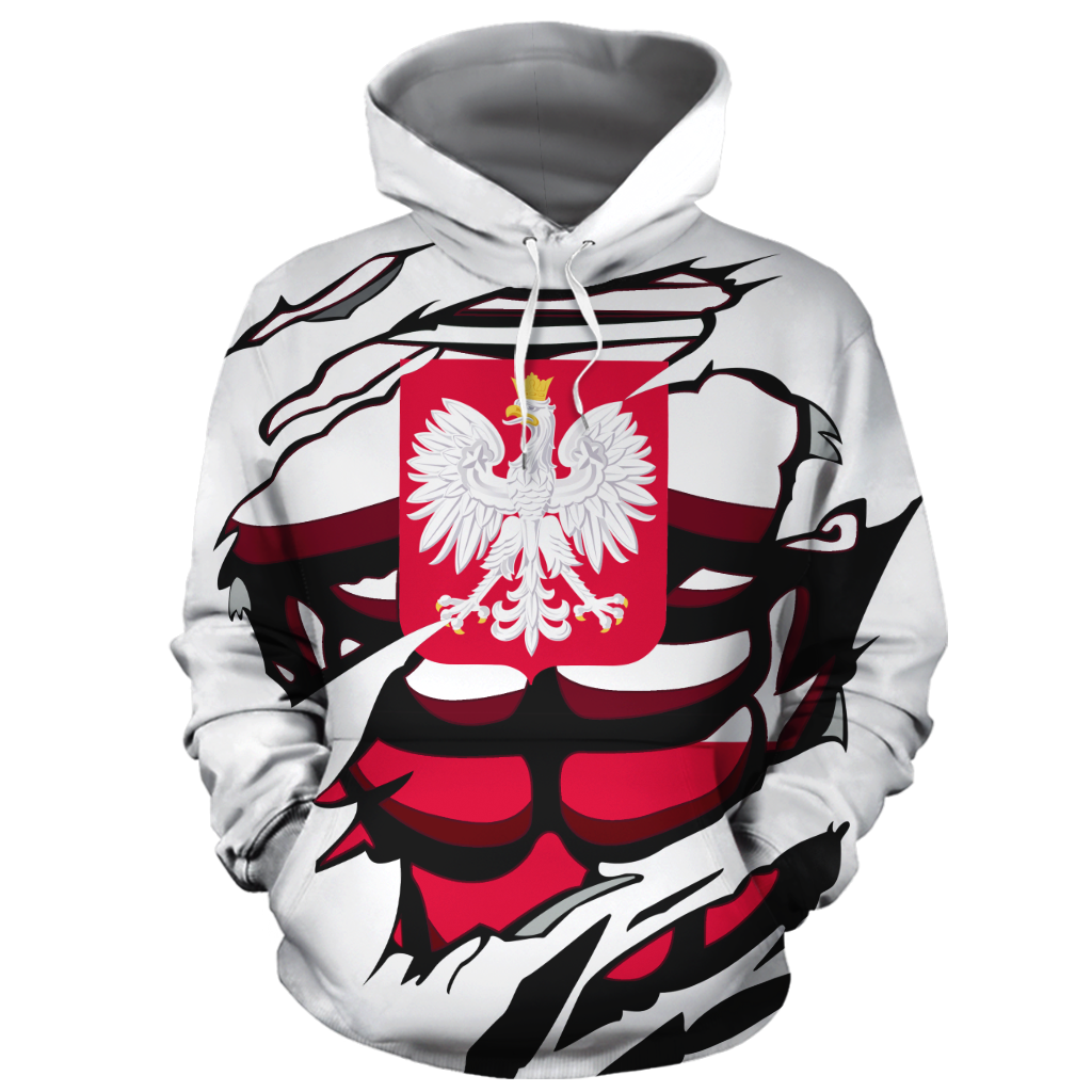 Poland In Me All Over Hoodie White NVD1239 !-Apparel-Dung Van-Hoodie-S-Vibe Cosy™