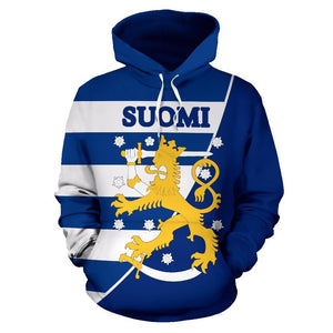 Suomi-Finland Hoodies Line Style Lion NVD1255-Apparel-Dung Van-Hoodie-S-Vibe Cosy™