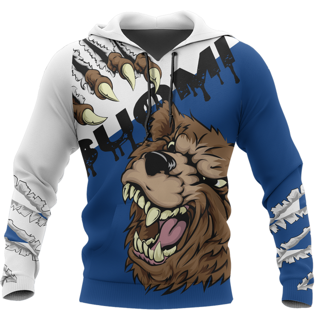 Finland - Brown Bear Special Hoodie NVD1257-Apparel-Dung Van-Hoodie-S-Vibe Cosy™