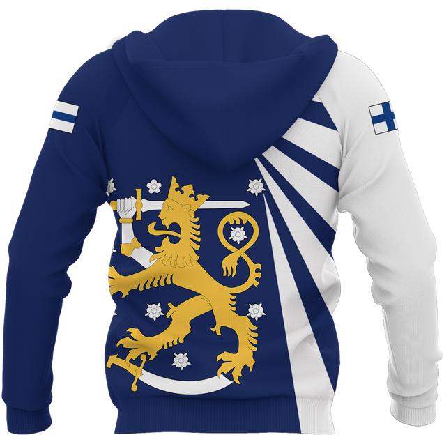 Finland Lion Hoodie Coat Of Arms NVD1258-Apparel-Dung Van-Hoodie-S-Vibe Cosy™