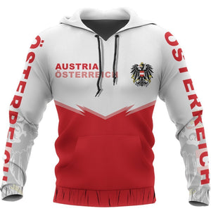 Austria Flag Hoodie - Energy Style Ver NVD1266-Apparel-Dung Van-Hoodie-S-Vibe Cosy™