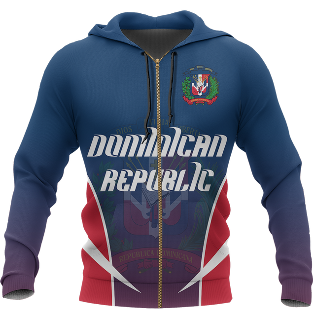 Dominican Republic Active Special Zip Hoodie NVD1296-Apparel-Dung Van-Zipped Hoodie-S-Vibe Cosy™