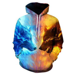 Ice and Fire Wolves Native American Design 3D Hoodies NVD1302-Apparel-Dung Van-Hoodie-S-Vibe Cosy™