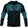 Polynesian Hoodie Tattoo Style Blue NVD1331-Apparel-Dung Van-Hoodie-S-Vibe Cosy™