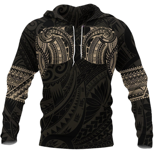 Polynesian Hoodie Tattoo Style Gold NVD1332-Apparel-Dung Van-Hoodie-S-Vibe Cosy™