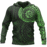 Polynesian Tattoo Style Hoodie - Green NVD1344-Apparel-Dung Van-Hoodie-S-Vibe Cosy™