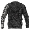 Polynesian Tattoo Style Hoodie - White NVD1345-Apparel-Dung Van-Hoodie-S-Vibe Cosy™