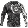 Polynesian Tattoo Style Hoodie - White NVD1345-Apparel-Dung Van-Hoodie-S-Vibe Cosy™