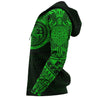 Polynesian Tribal Lizard Tattoo on Chest Green Hoodie NVD1347-Apparel-Dung Van-Hoodie-S-Vibe Cosy™