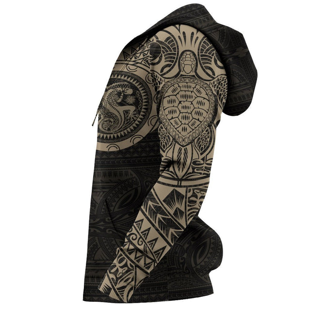 Polynesian Tribal Lizard Tattoo on Chest Hoodie NVD1348-Apparel-Dung Van-Hoodie-S-Vibe Cosy™