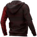 Polynesian Tribal Lizard Tattoo on Chest Red Hoodie NVD1350-Apparel-Dung Van-Hoodie-S-Vibe Cosy™