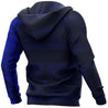 Polynesian Tribal Lizard Tattoo on Chest Hoodie Blue NVD1351-Apparel-Dung Van-Hoodie-S-Vibe Cosy™